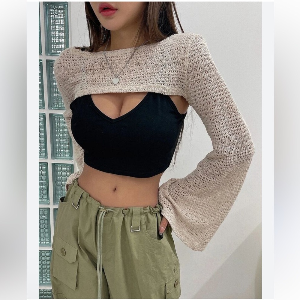 🔥 Dazy Cropped Knit Sweater